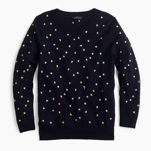 J.Crew Embroidered Star Tippi Sweater NWOT